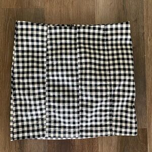 Free People Gingham Mini Skirt Size 8